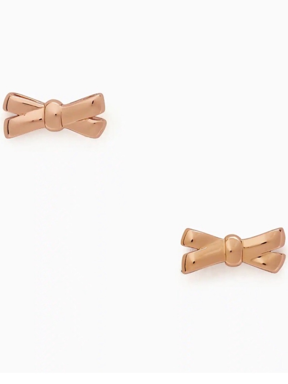 $49 Kate Spade petite double bow rose gold stud earrings